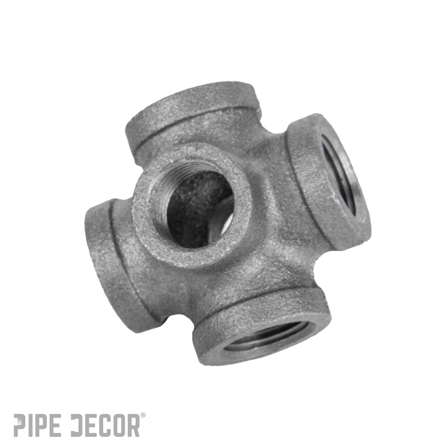 1/2 in. Black 6-Way Fitting