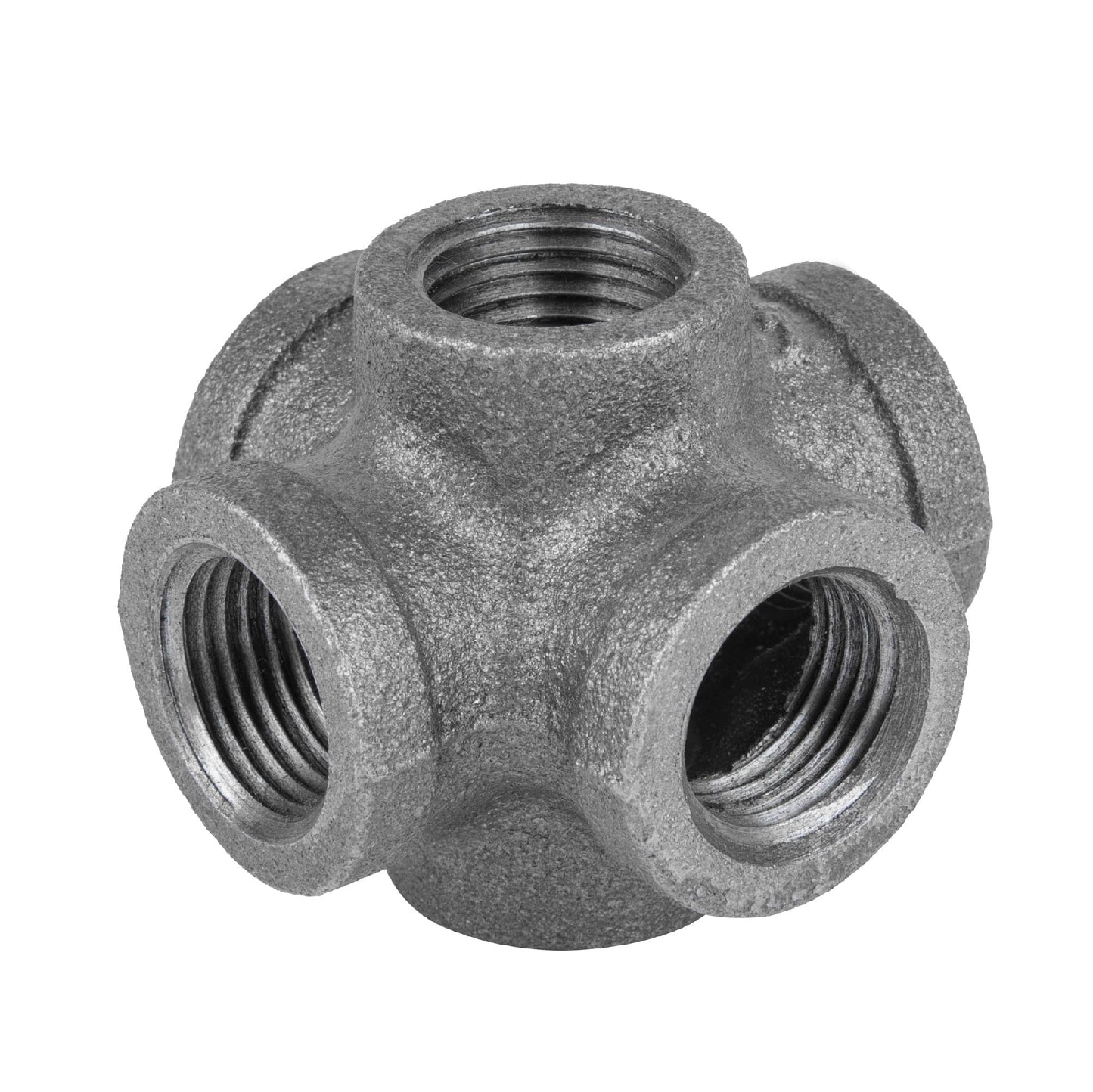 3/8 in. Black 6-Way Fitting