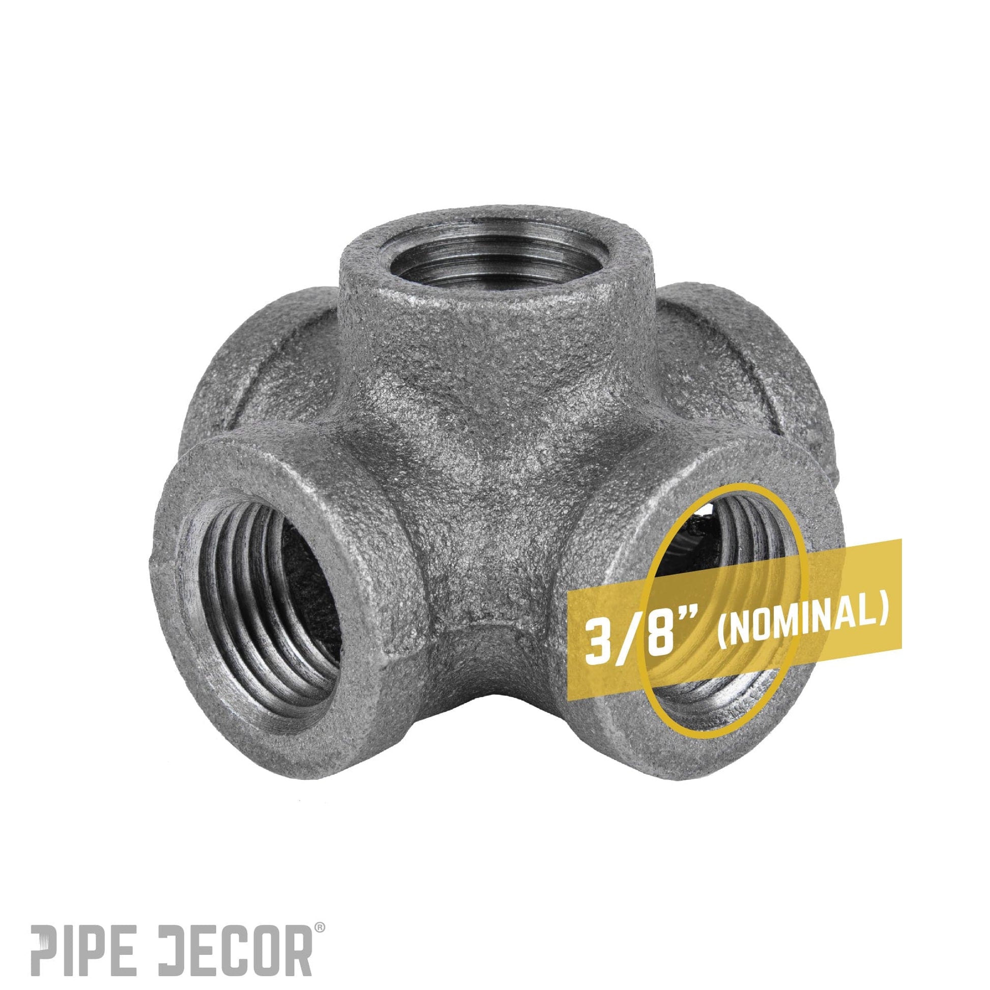 3/8 in. Black 5-way Fitting