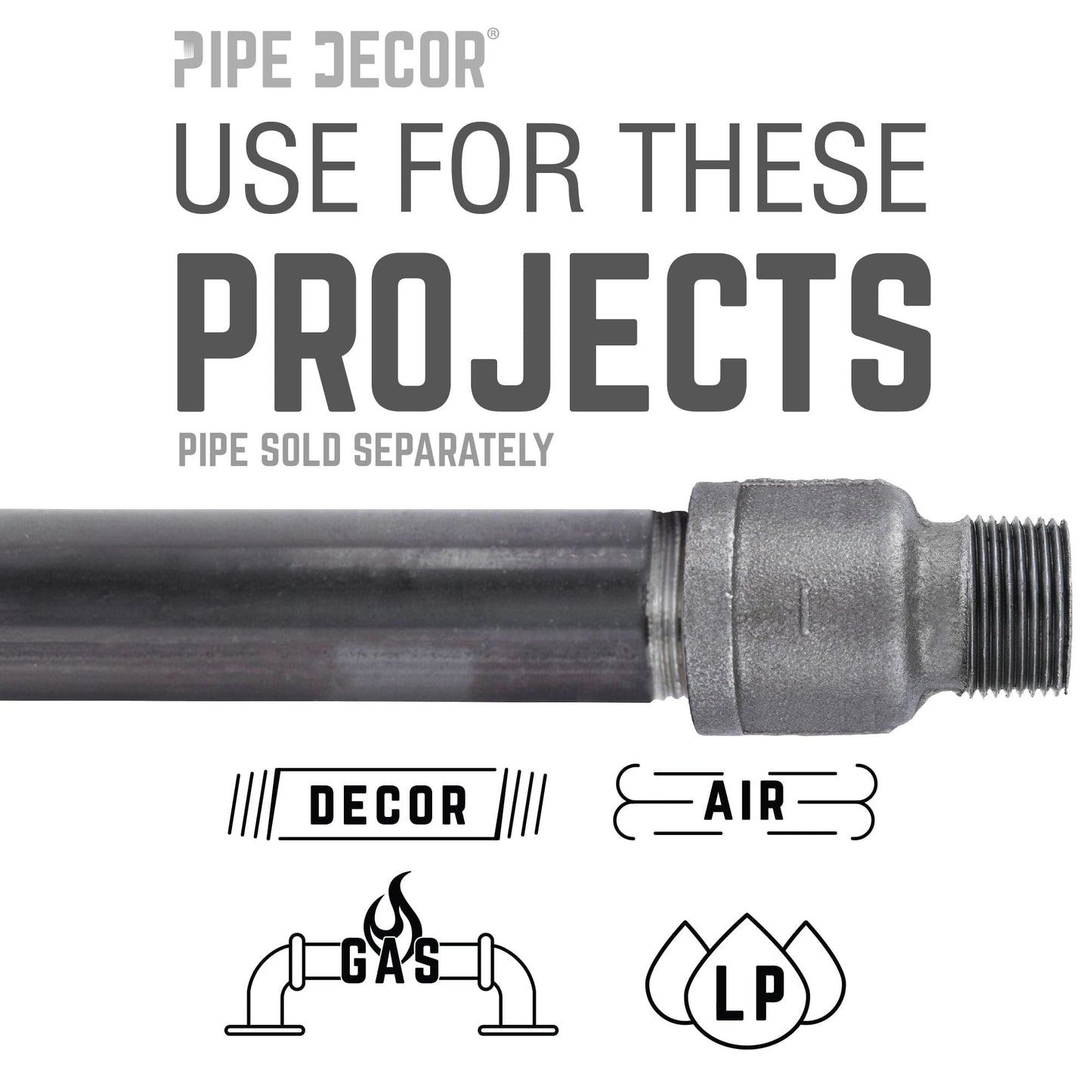 1 in. Black Extension Piece