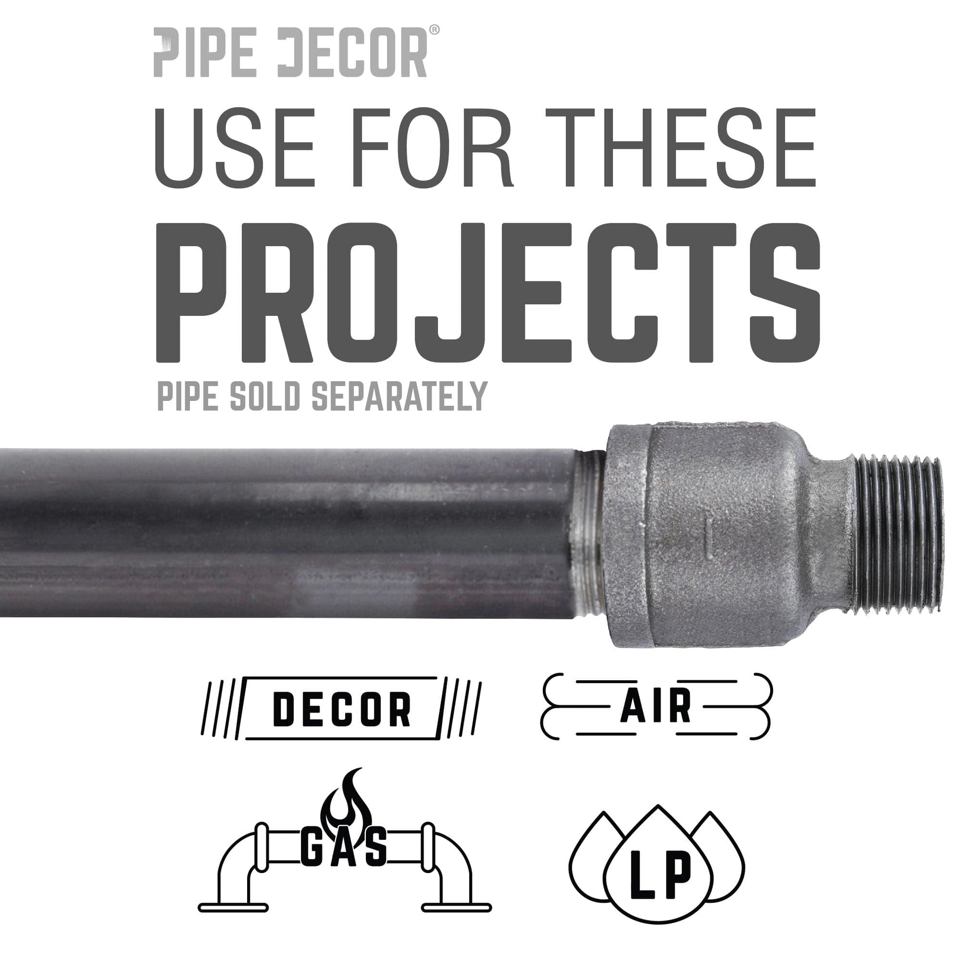 1 in. Black Extension Piece