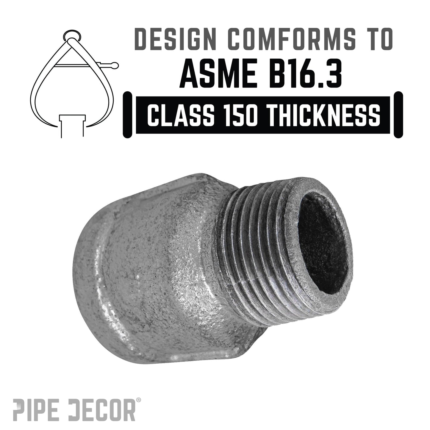 1 in. Black Extension Piece