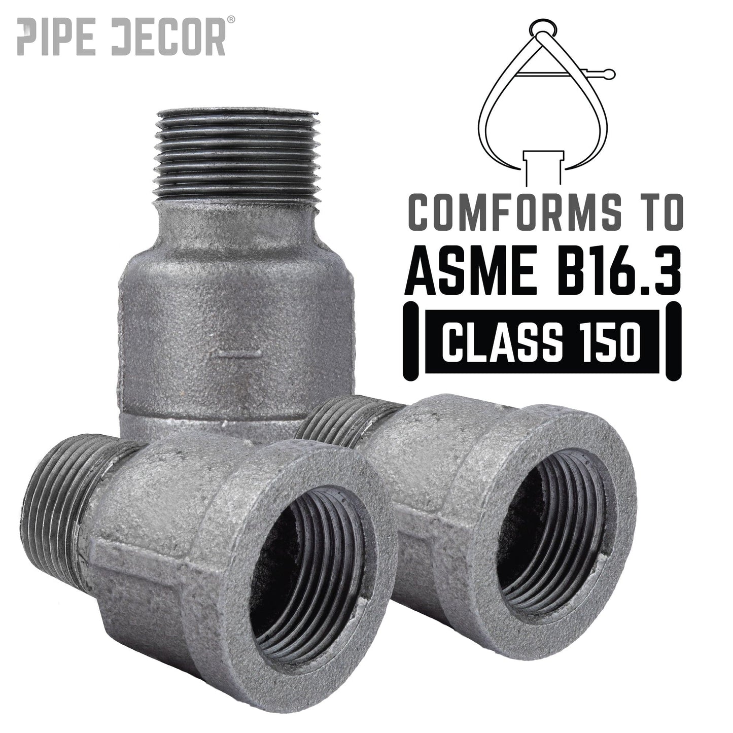 1 in. Black Extension Piece