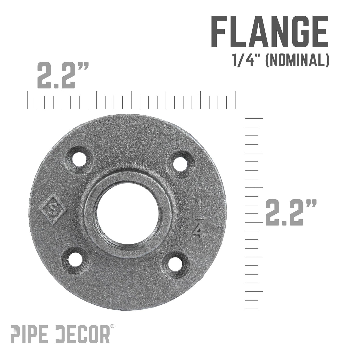 1/4 in. Black Floor Flange