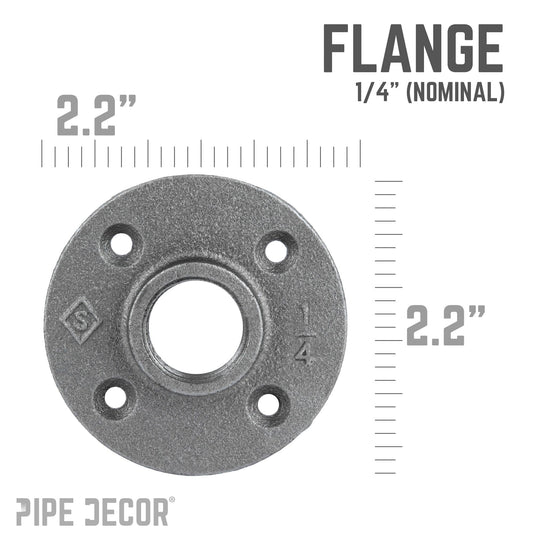 1/4 in. Black Floor Flange
