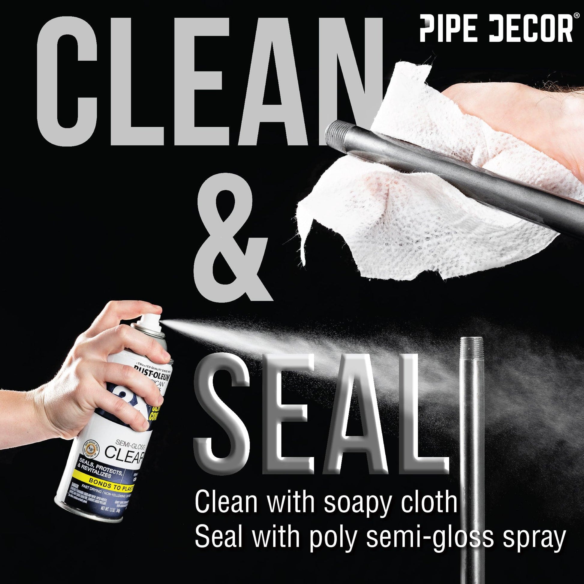 1/4 in. Black Floor Flange