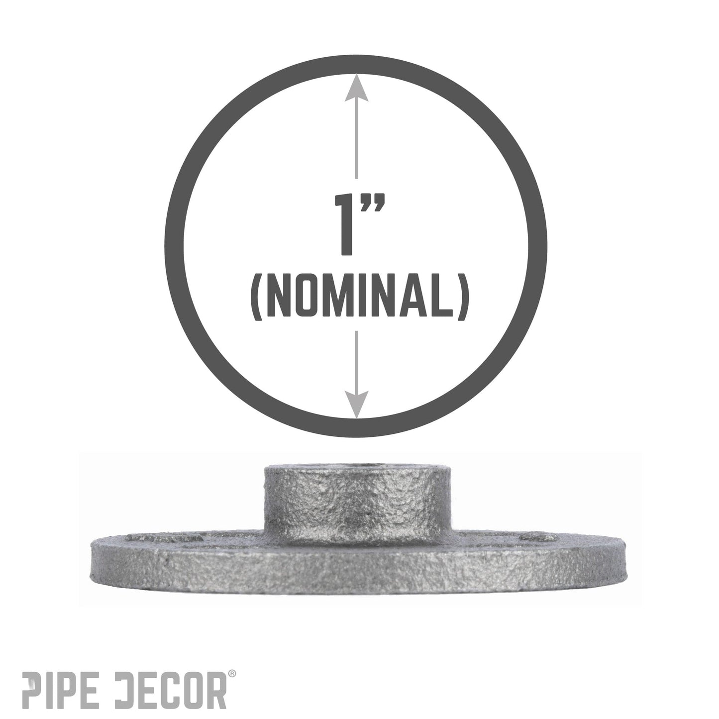 1 in. Black Floor Flange