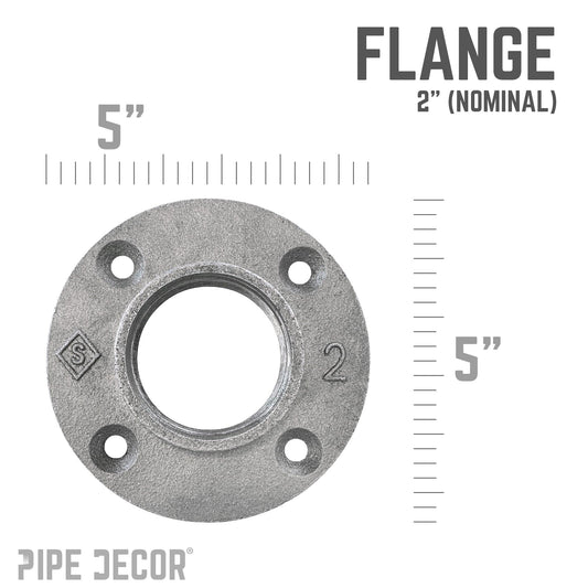 2 in. Black Floor Flange
