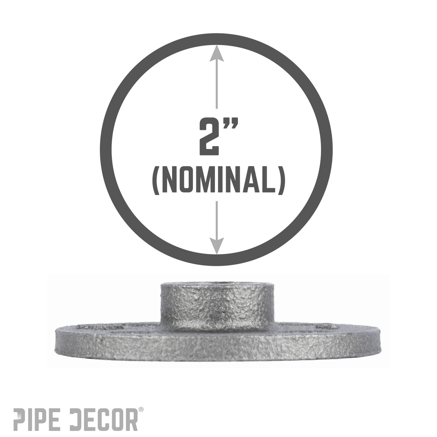 2 in. Black Floor Flange