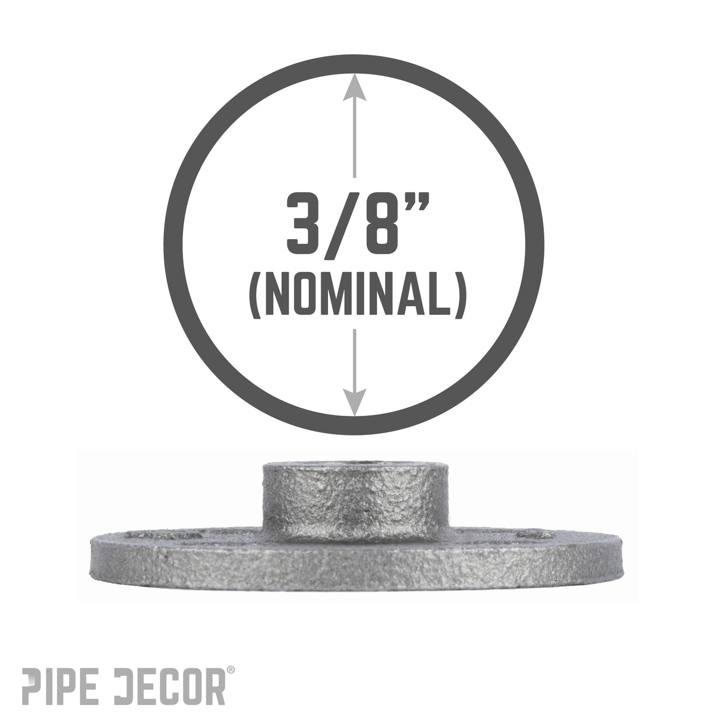 3/8 in. Black Floor Flange