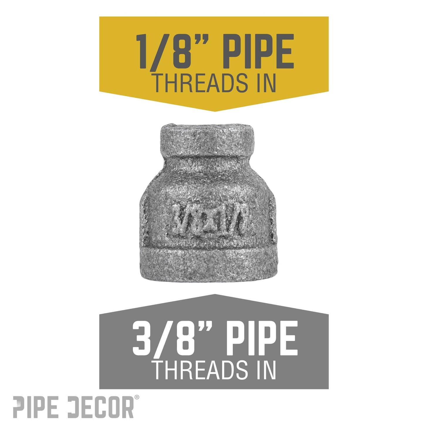 3/8 in. x 1/8 in. Black Reducing Coupling