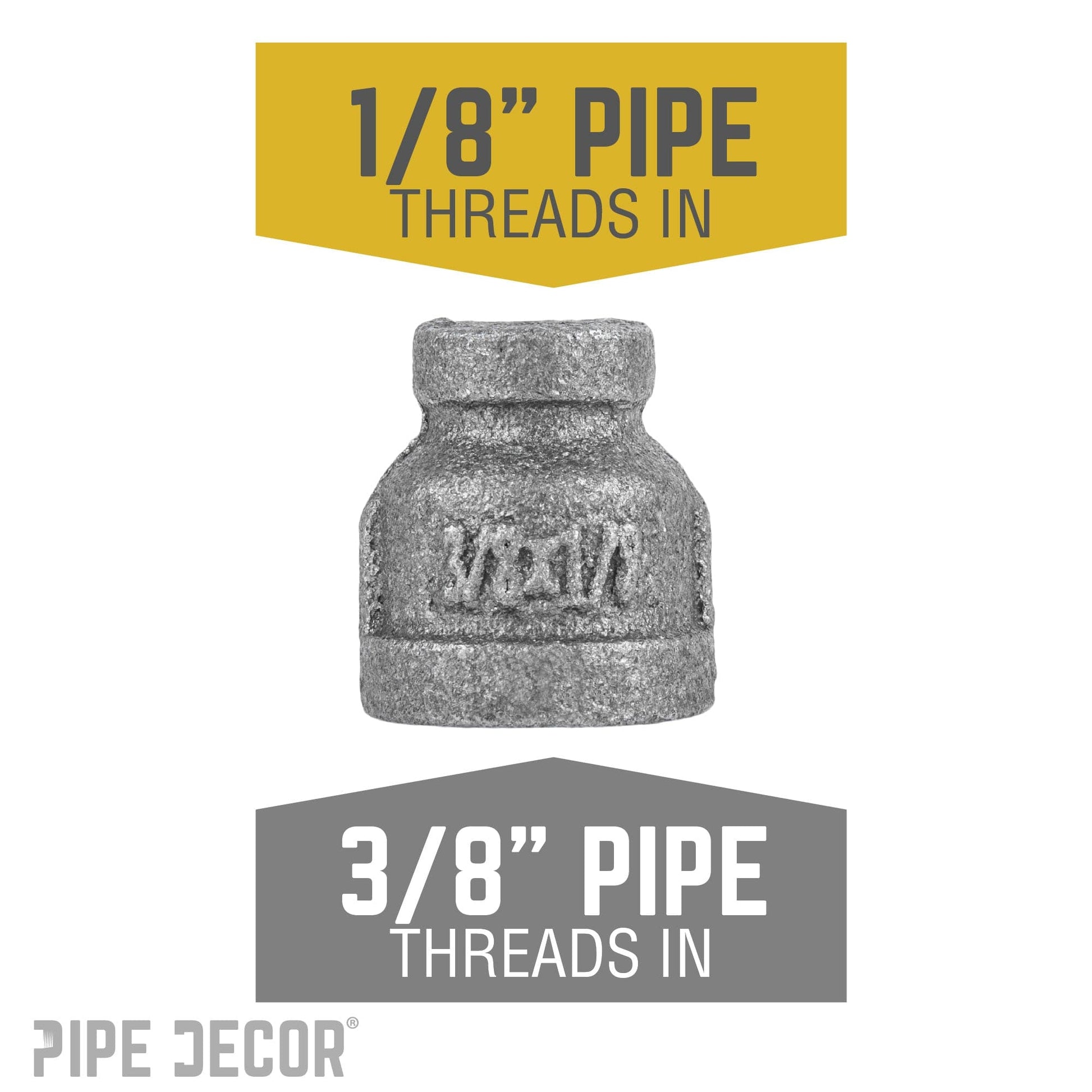 3/8 in. x 1/8 in. Black Reducing Coupling