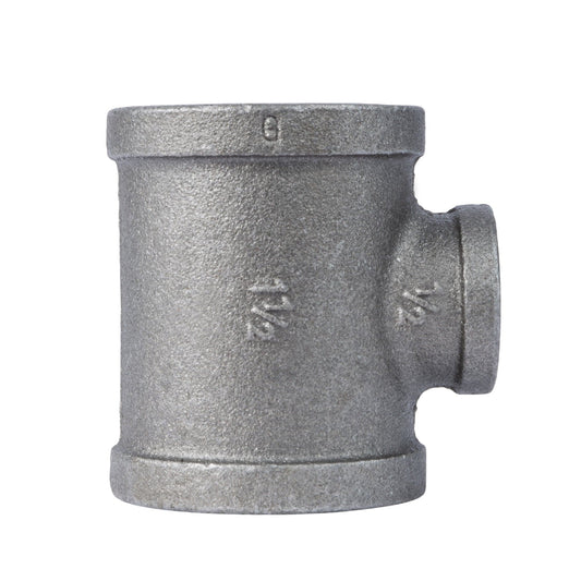 1 1/2 in. x 1 1/2 in. x 1/2 in. Black Reducing Tee