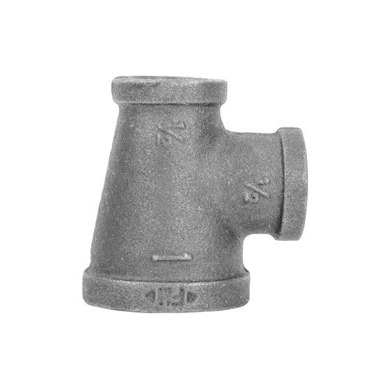 1 in. x 1/2 in. x 1/2 in. Black Reducing Tee