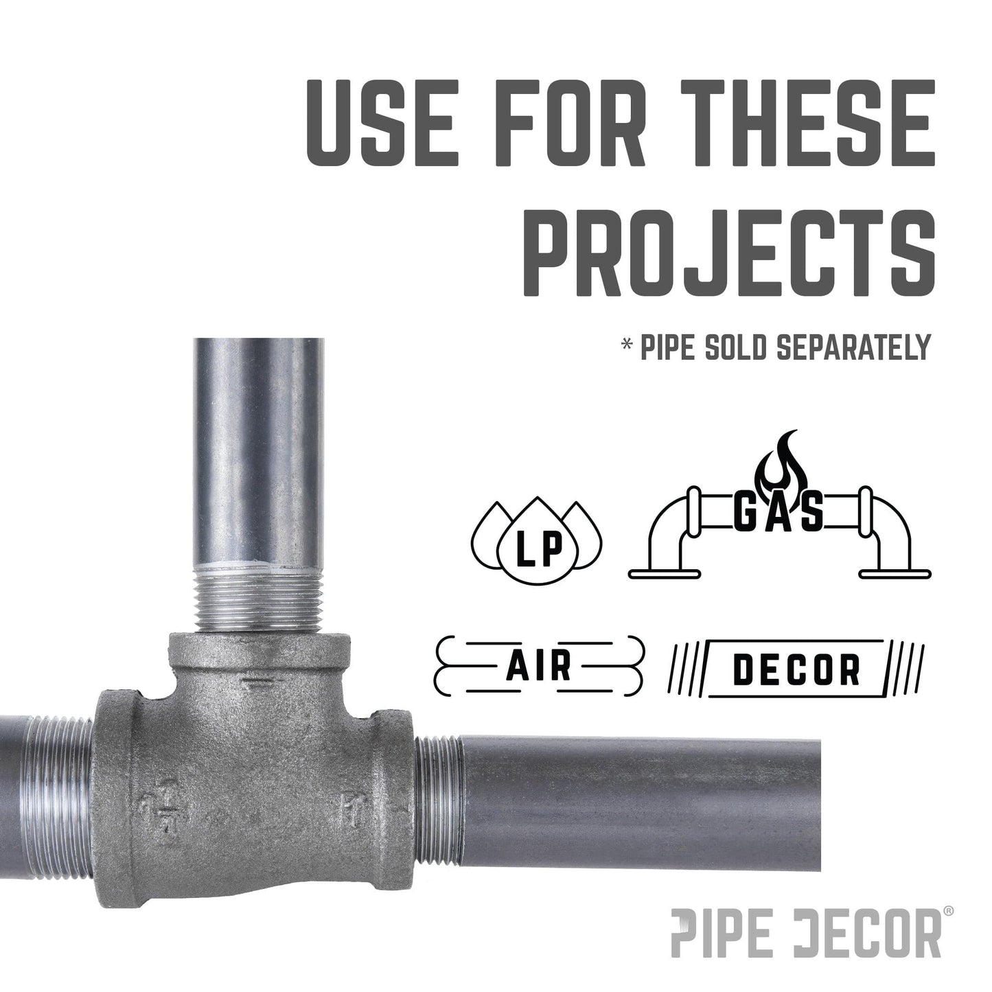 1 1/4 in. x 1 in. x 1 in. Black Reducing Tee