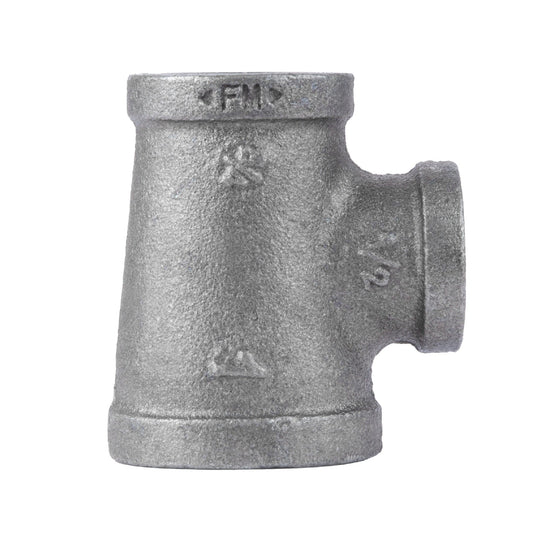 1 in. x 3/4 in. x 1/2 in. Black Reducing Tee