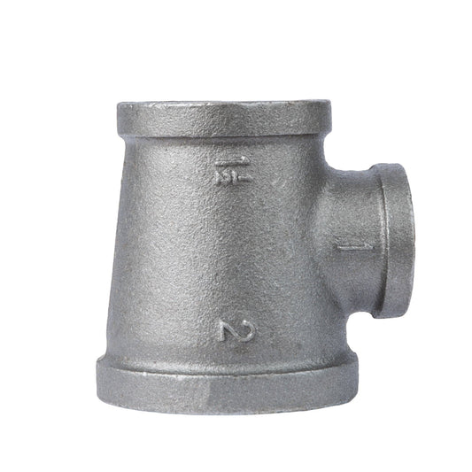 2 in. x 1 1/2 in. x 1 in. Black Reducing Tee