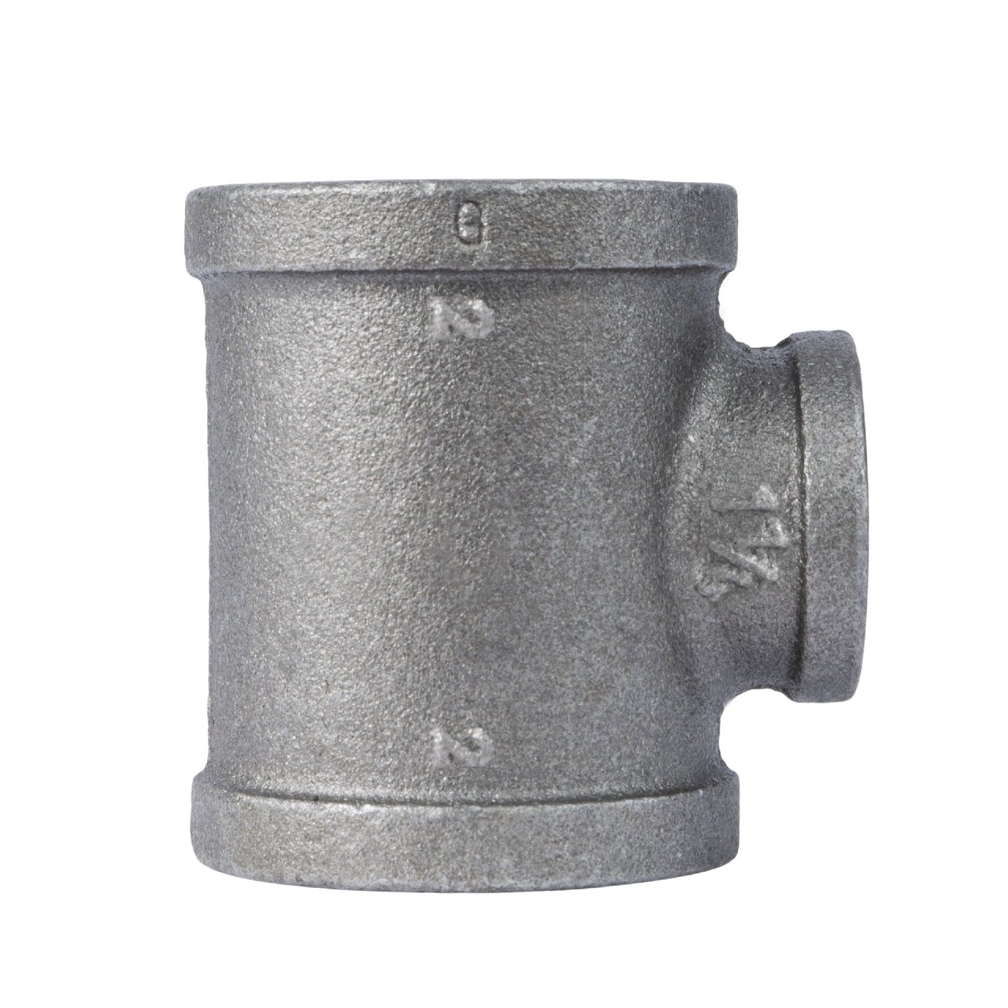 2 in. x 2 in. x 1 1/4 in. Black Reducing Tee