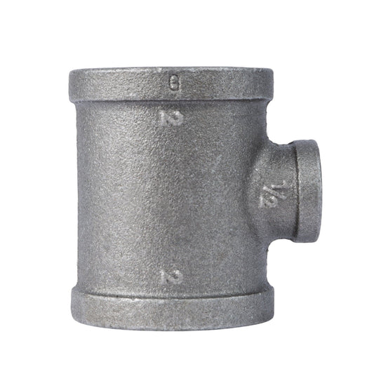 2 in. x 2 in. x 1/2 in. Black Reducing Tee