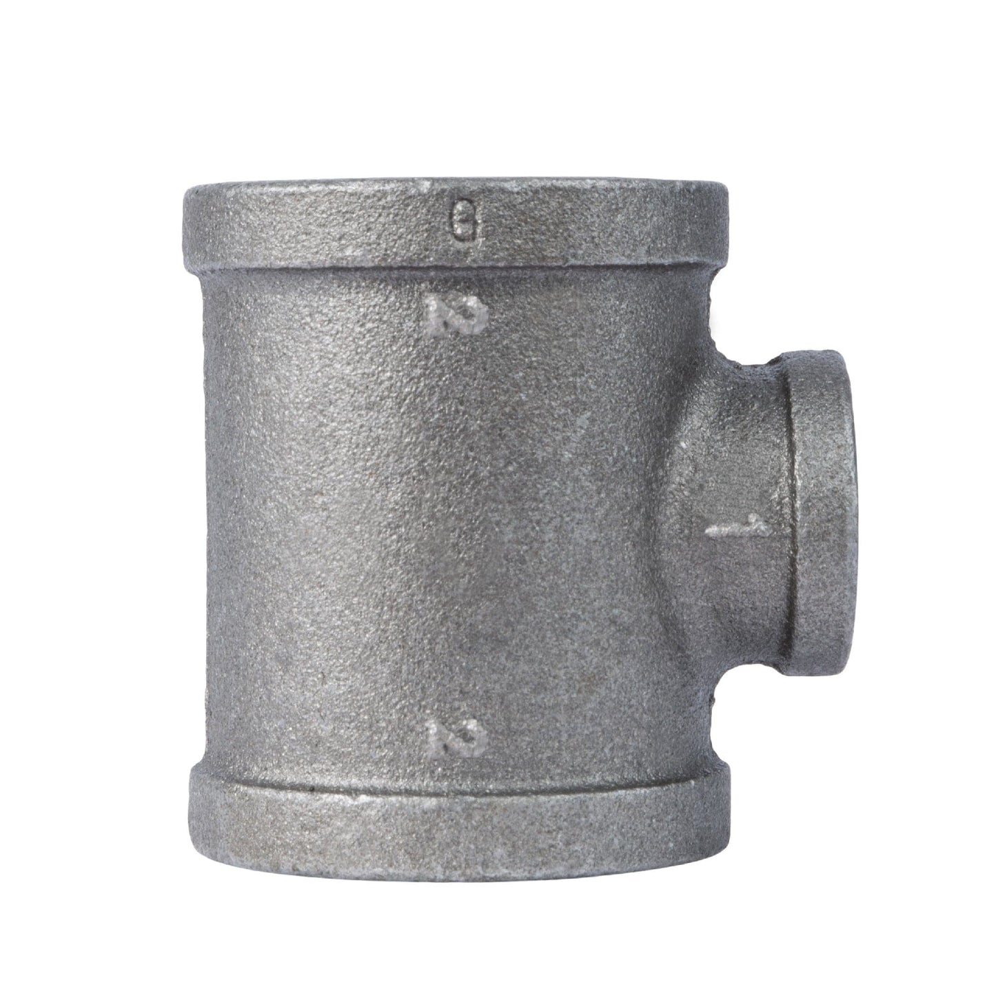 2 in. x 2 in. x 1 in. Black Reducing Tee