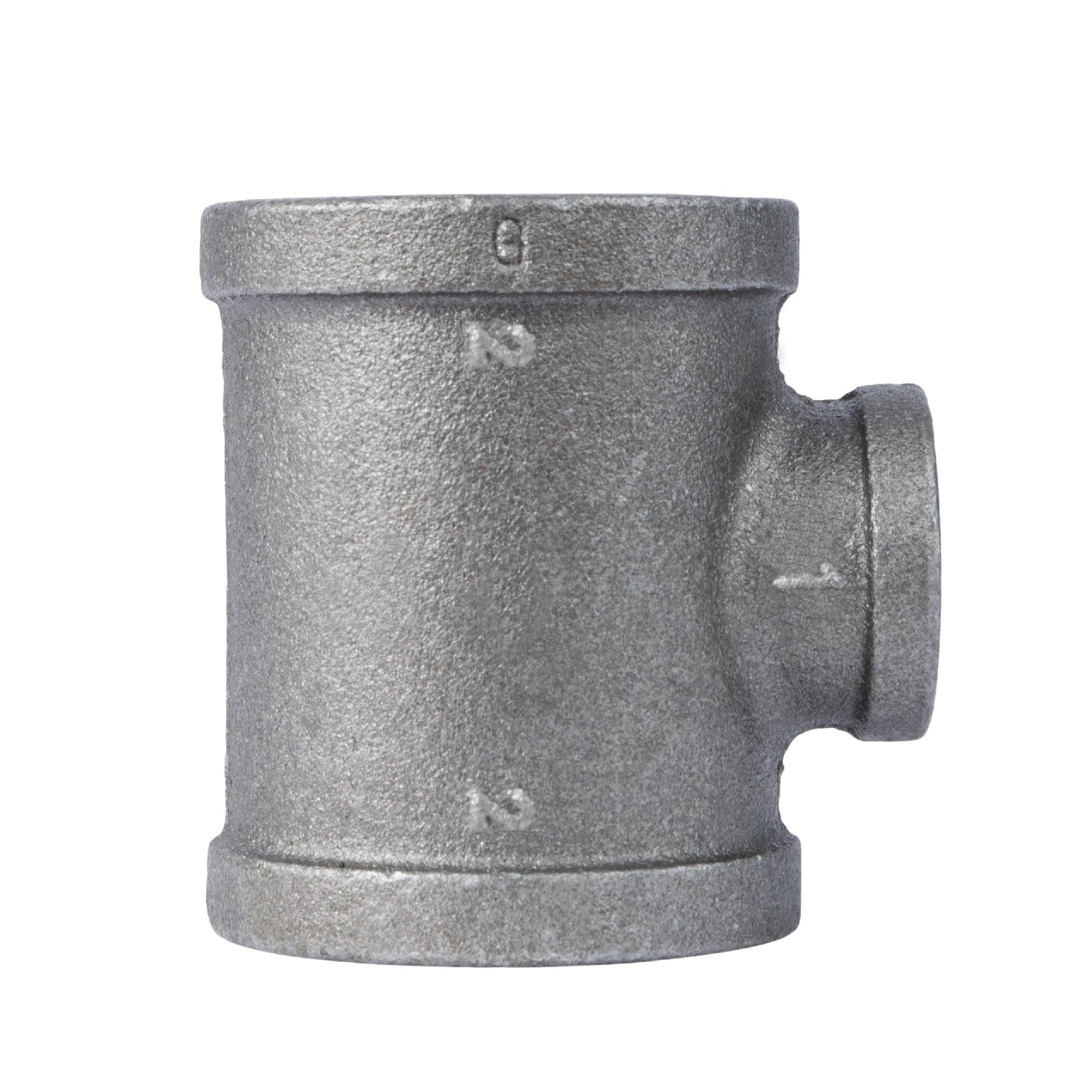 2 in. x 2 in. x 1 in. Black Reducing Tee