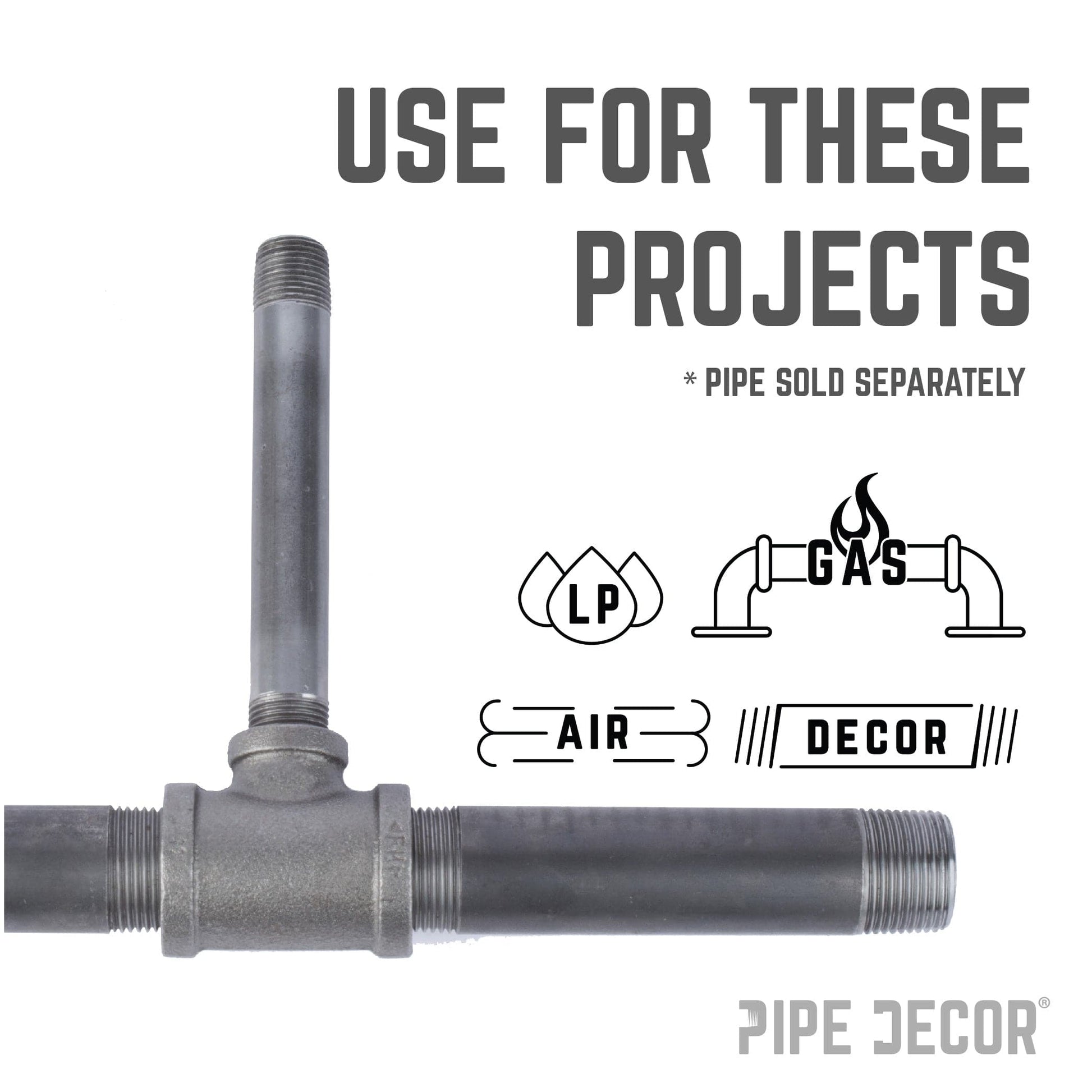 2 in. x 2 in. x 3/4 Black Reducing Tee