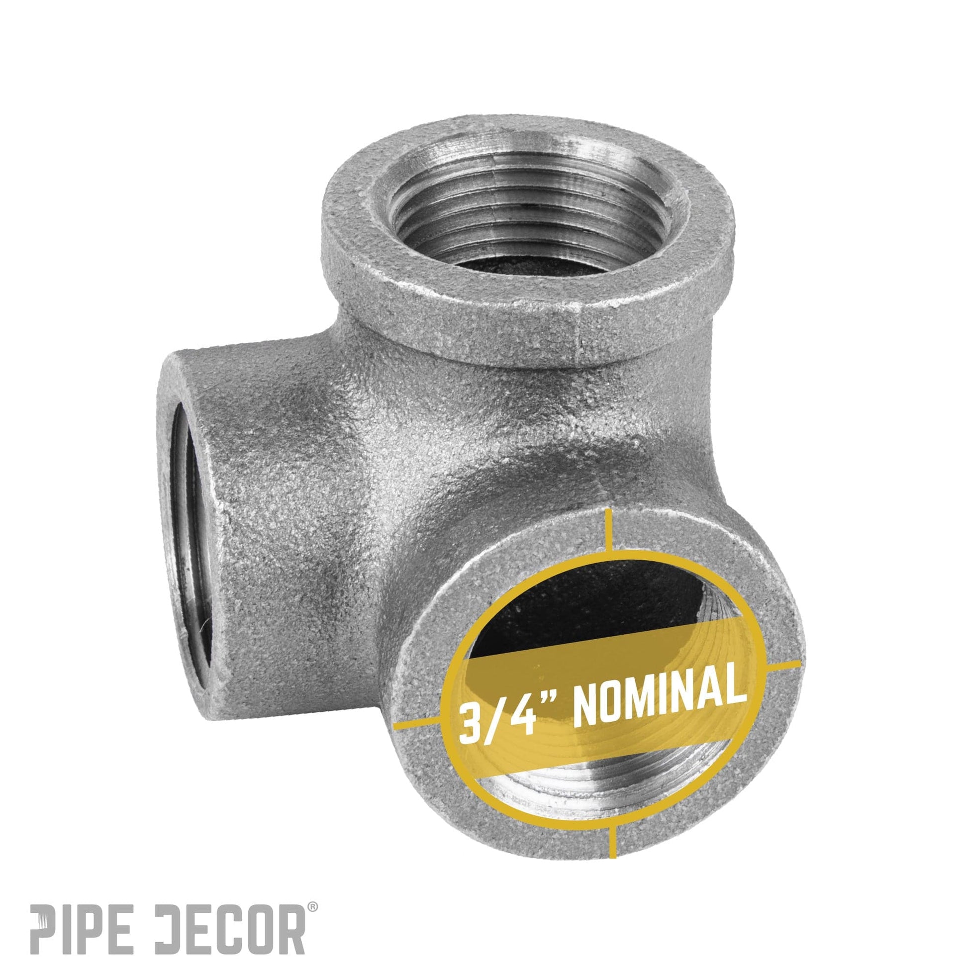 3/4 in. Black Side Outlet Elbow