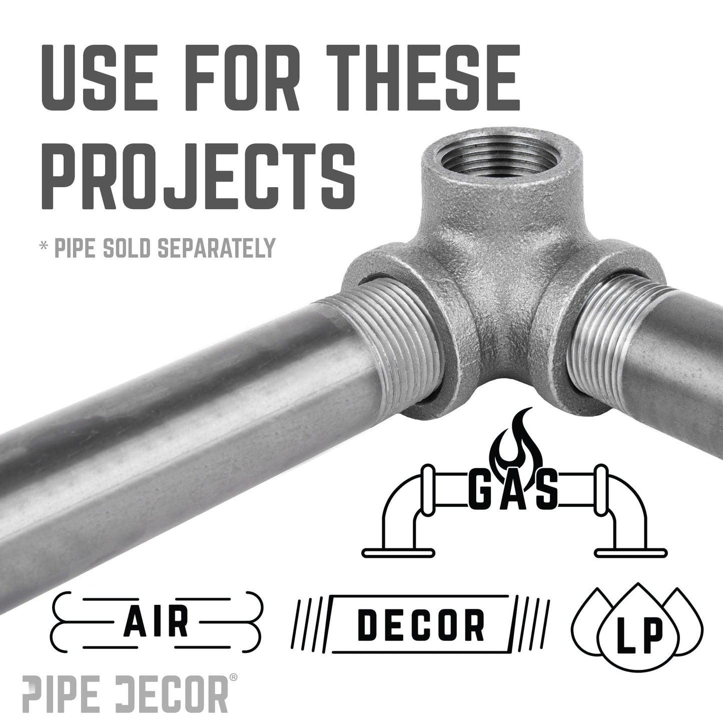 3/4 in. Black Side Outlet Elbow