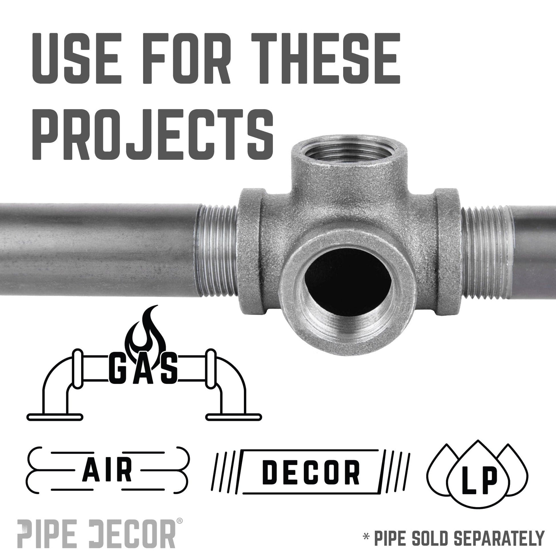 1/2 in. Black Side Outlet Tee