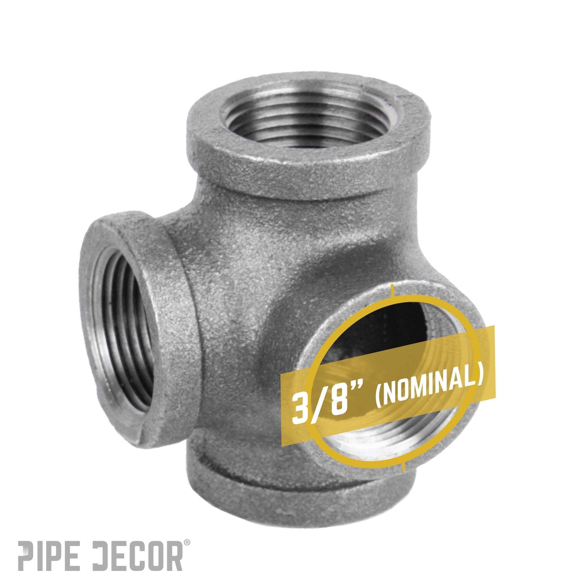 3/8 in. Black Side Outlet Tee