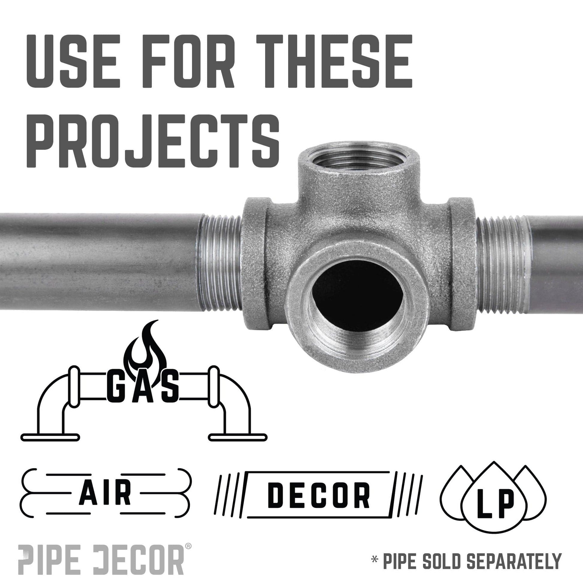 3/8 in. Black Side Outlet Tee