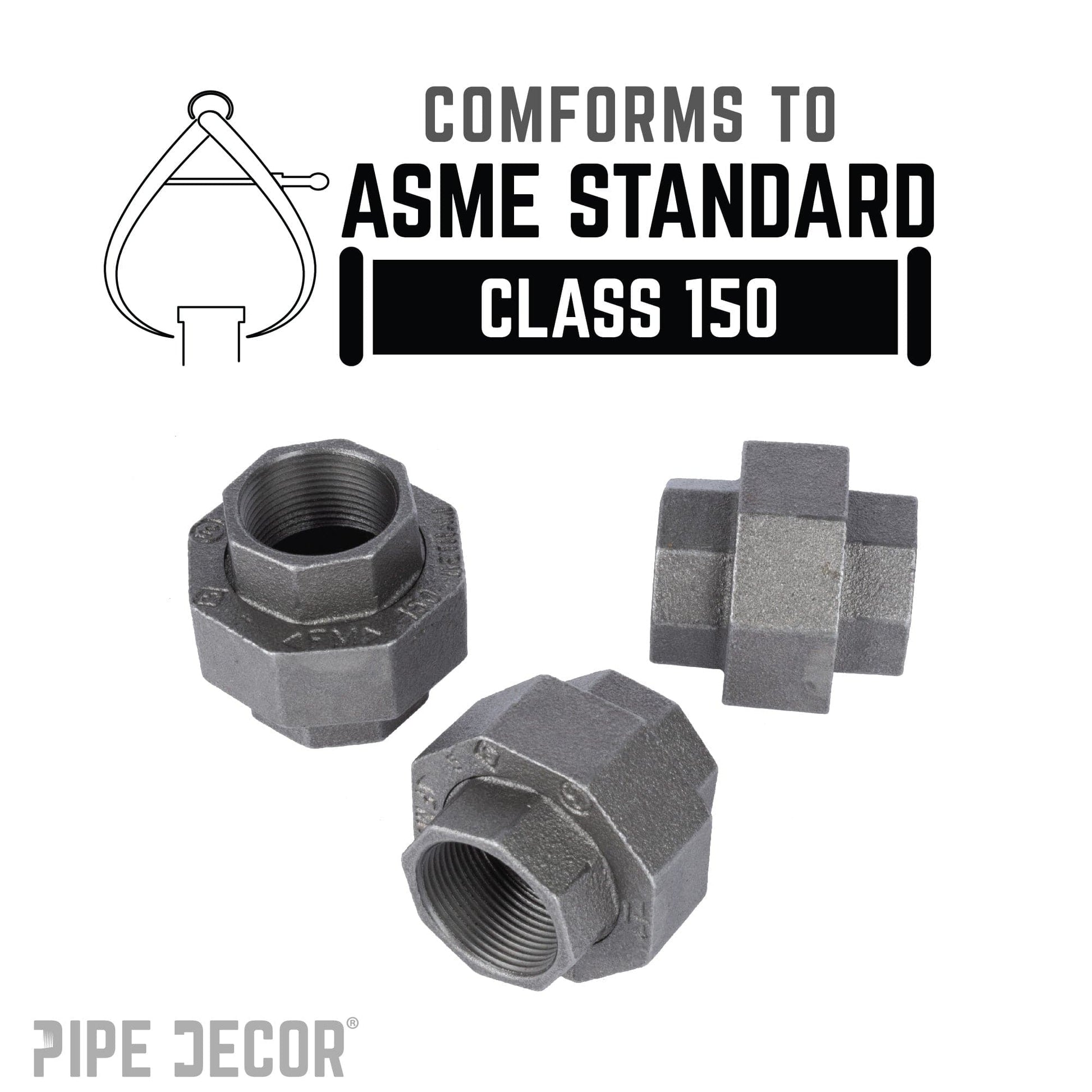 1 1/4 in. Black Union