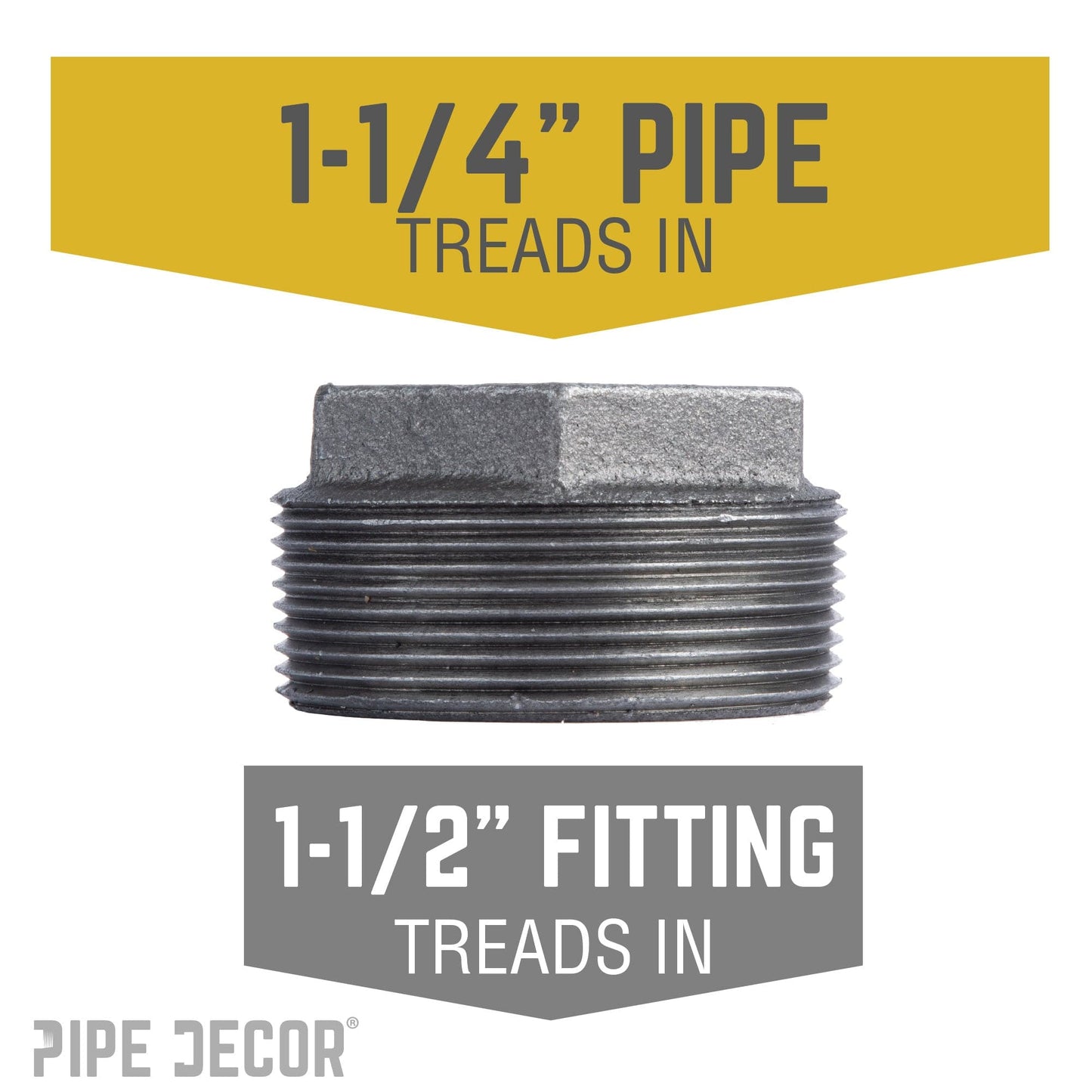 1 1/2 in. x 1 1/4 in. Black Bushing