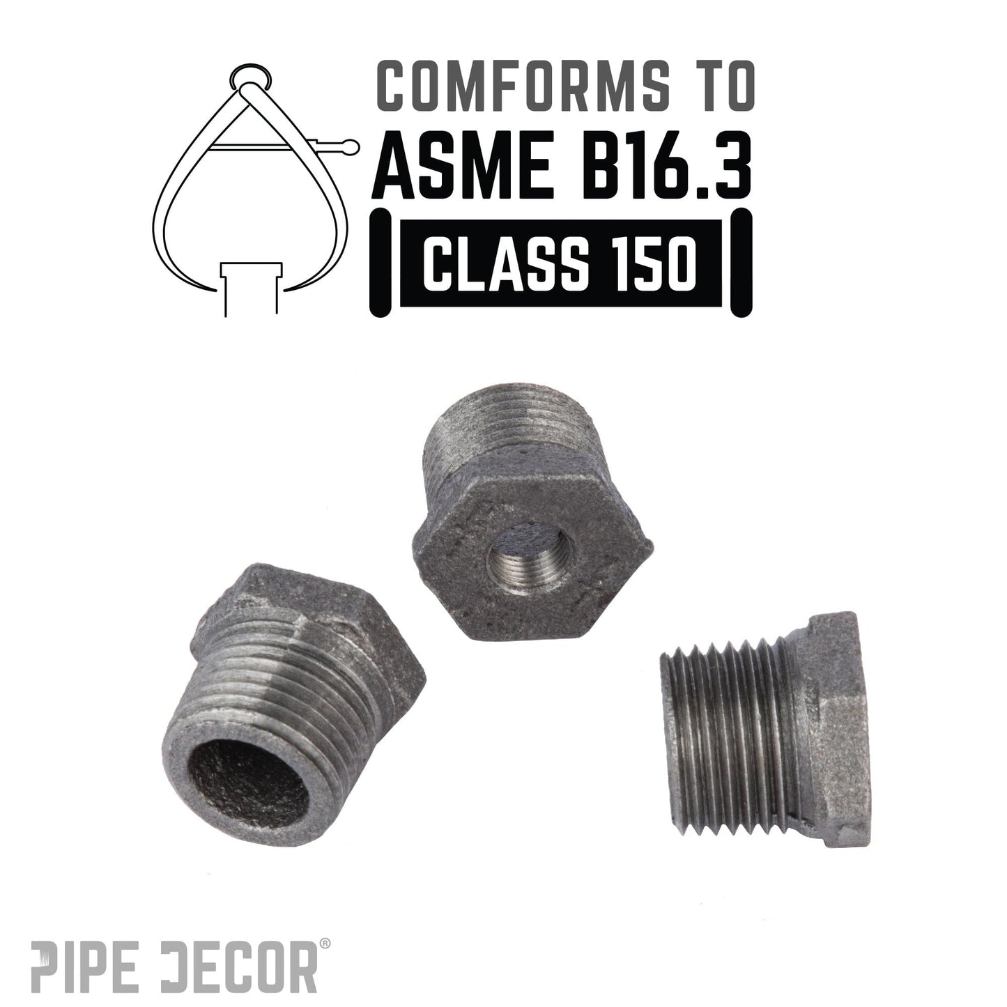 1/2 in. x 1/8 in. Black Bushing