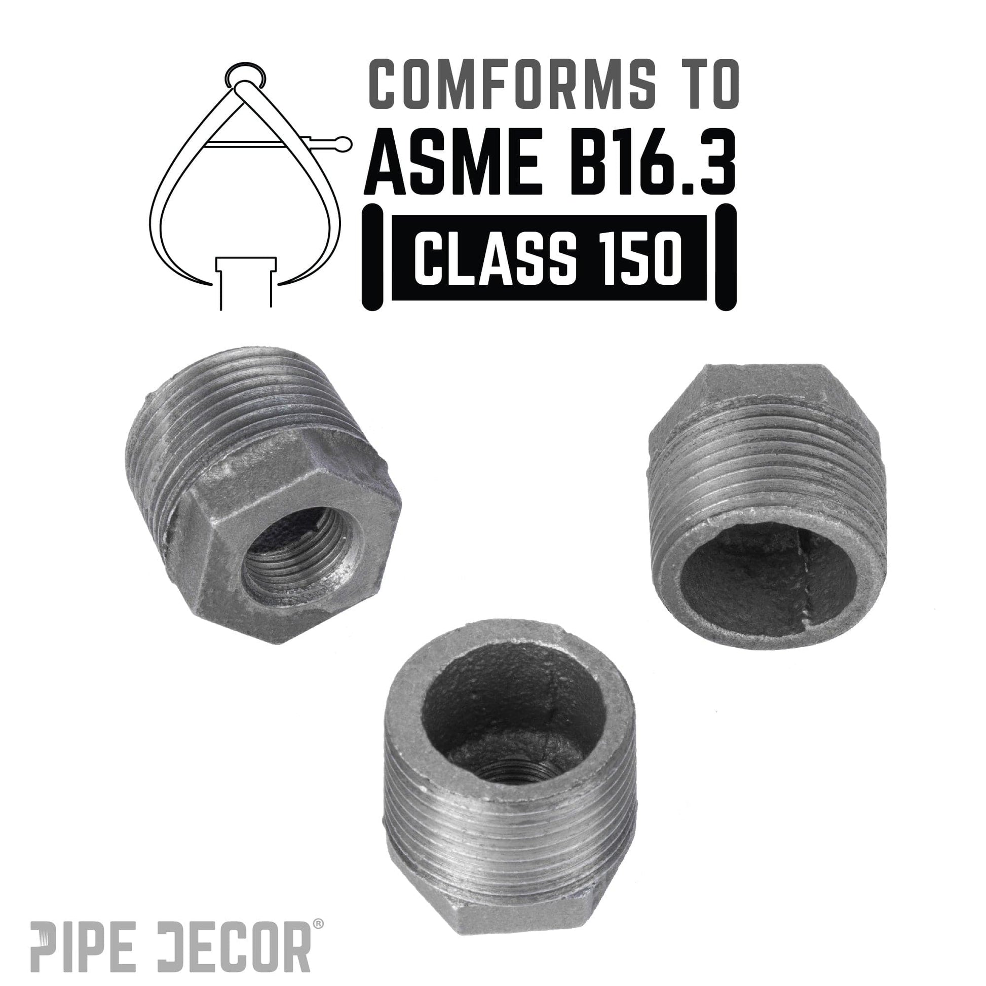 1 in. x 3/8 in. Black Bushing