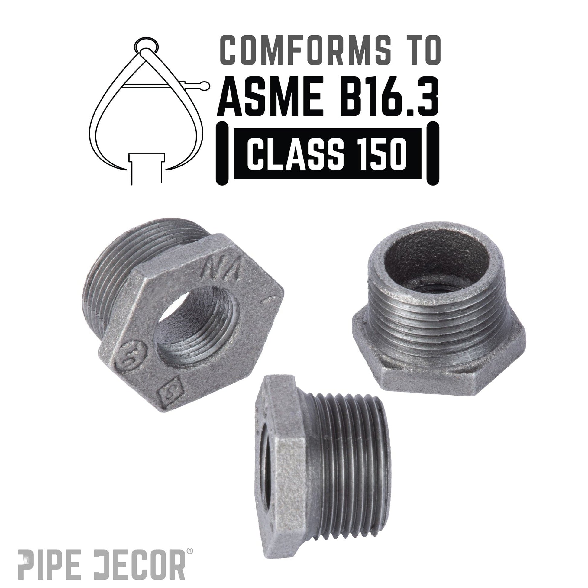 2 in. x 1 1/2 in. Black Bushing