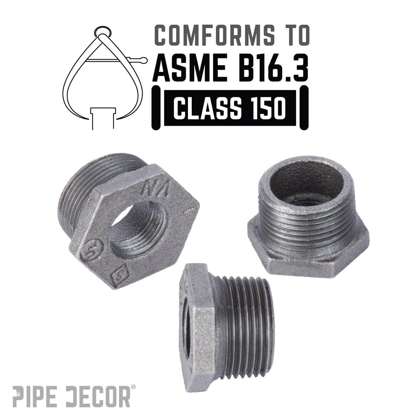 2 in. x 1 1/4 in. Black Bushing