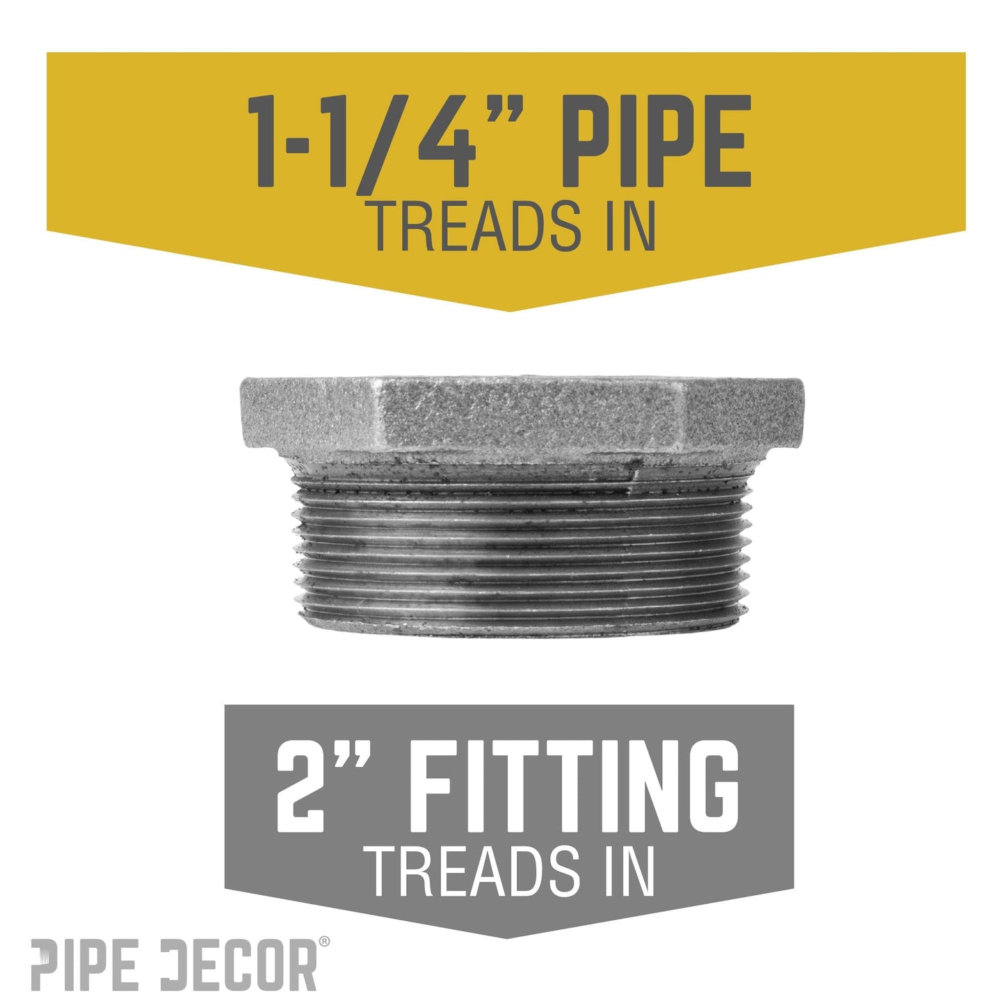 2 in. x 1 1/4 in. Black Bushing