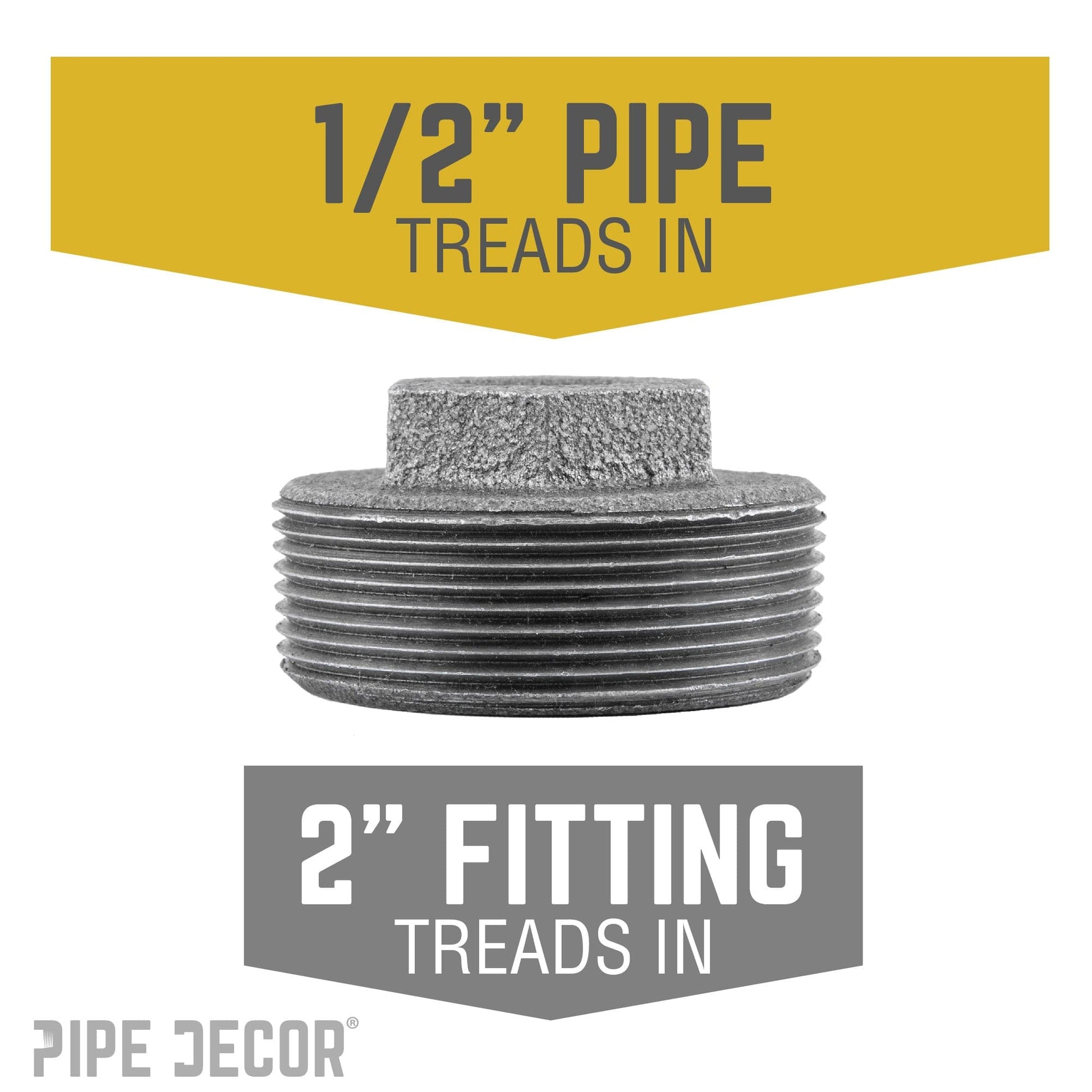 2 in. x 1/2 in. Black Bushing