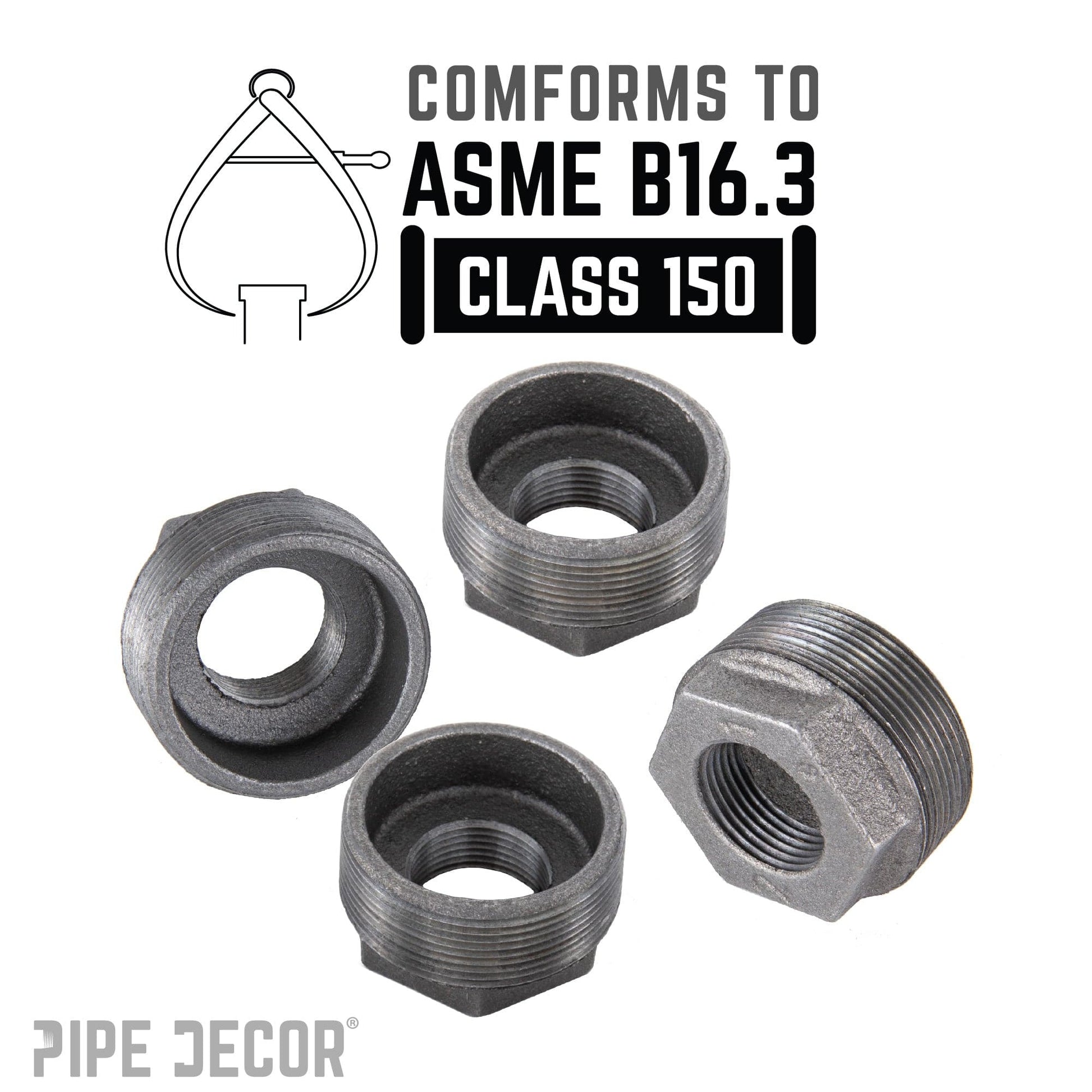 2 in. x 1 in. Black Bushing