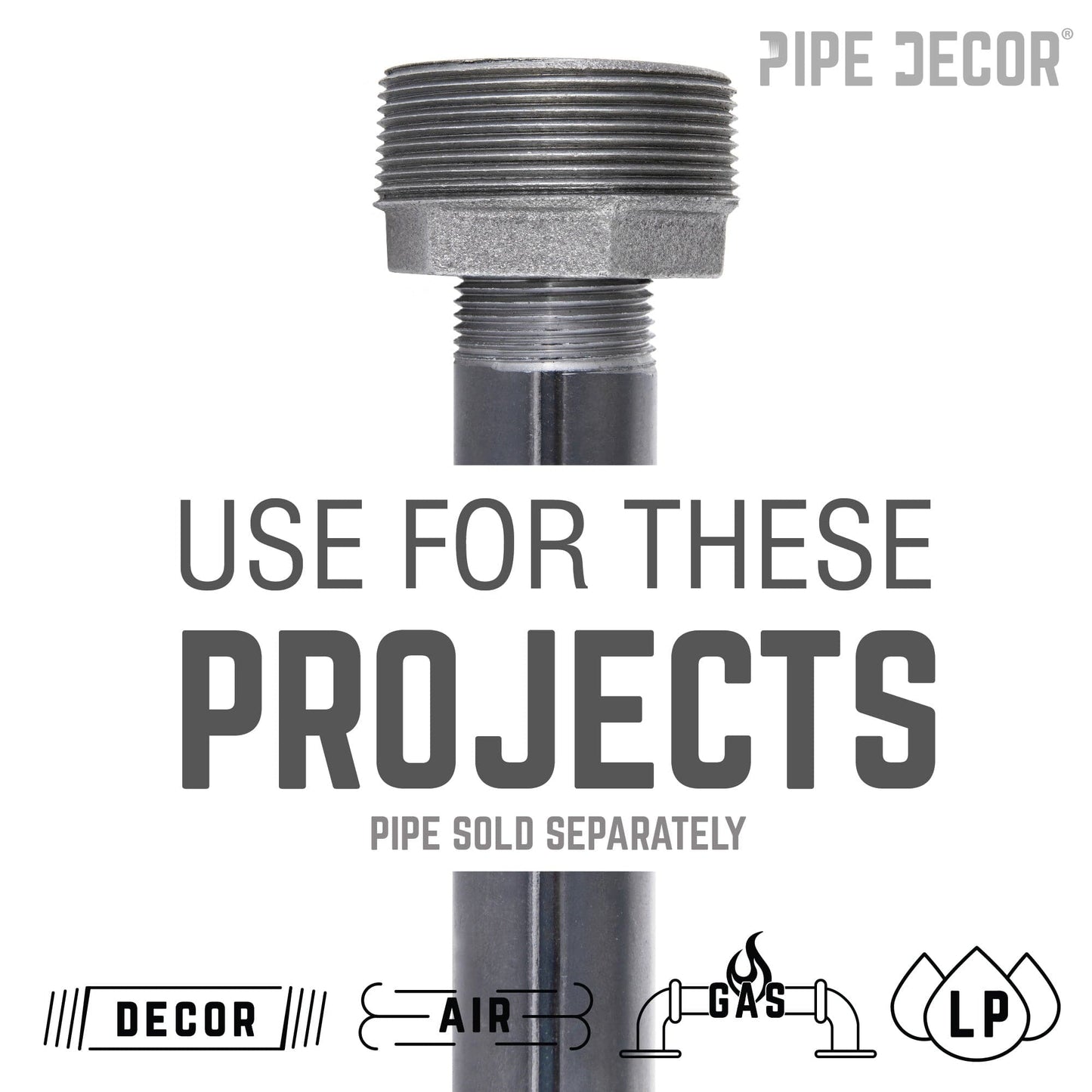 2 in. x 3/4 in. Black Bushing