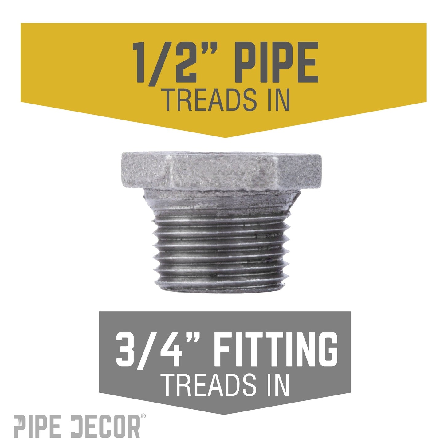 3/4 in. x 1/2 in. Black Bushing