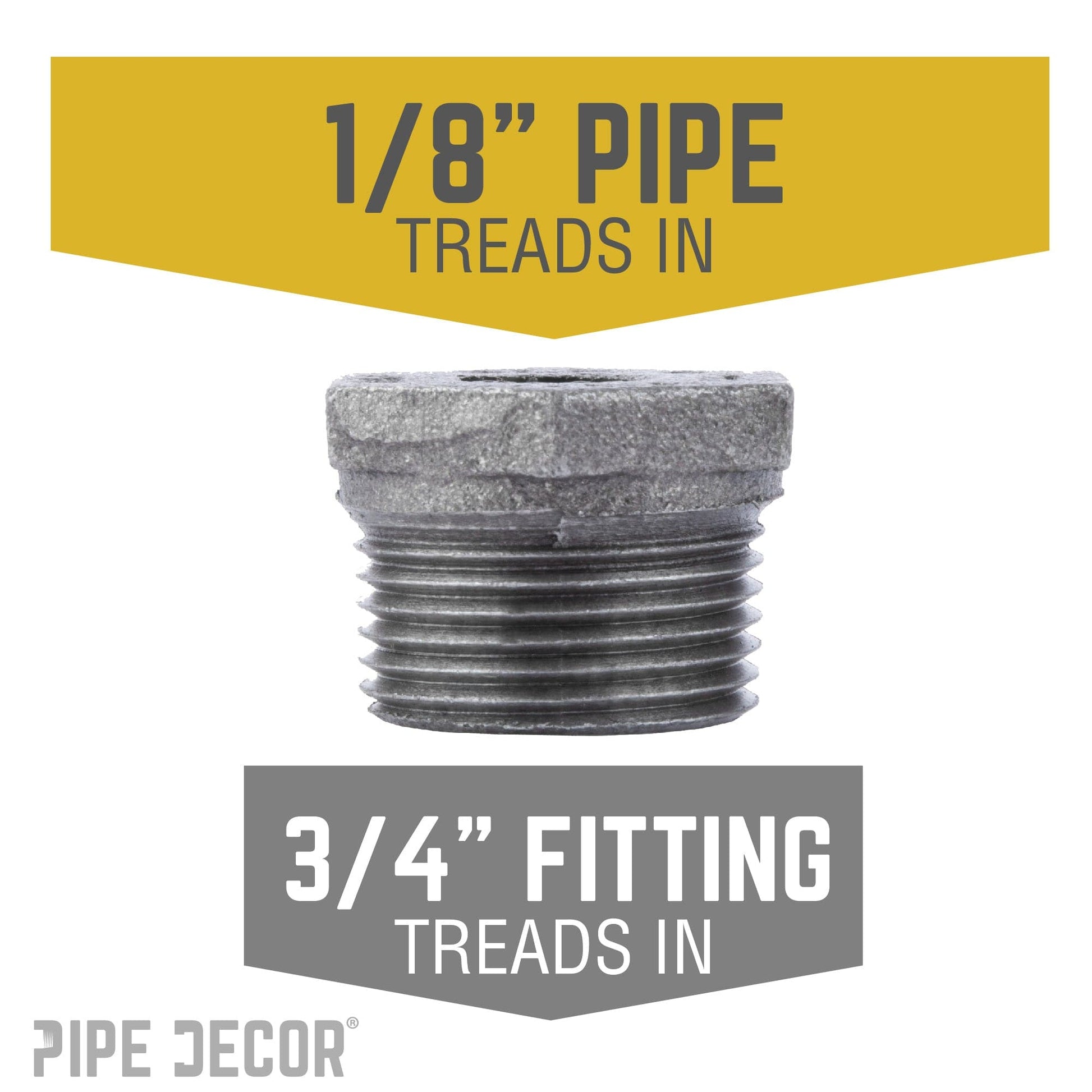 3/4 in. x 1/8 in. Black Bushing