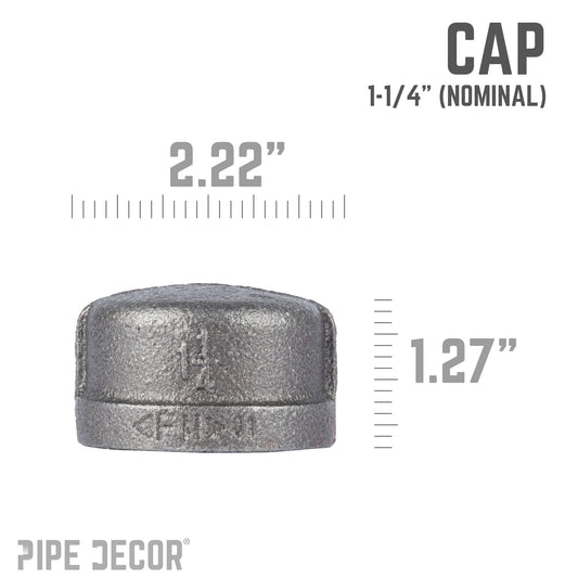 1 1/4 in. Black Cap