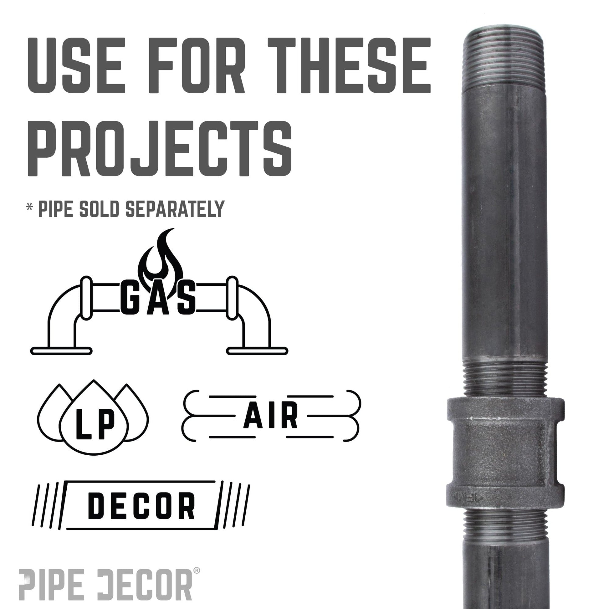 1/2 in. Black Coupling