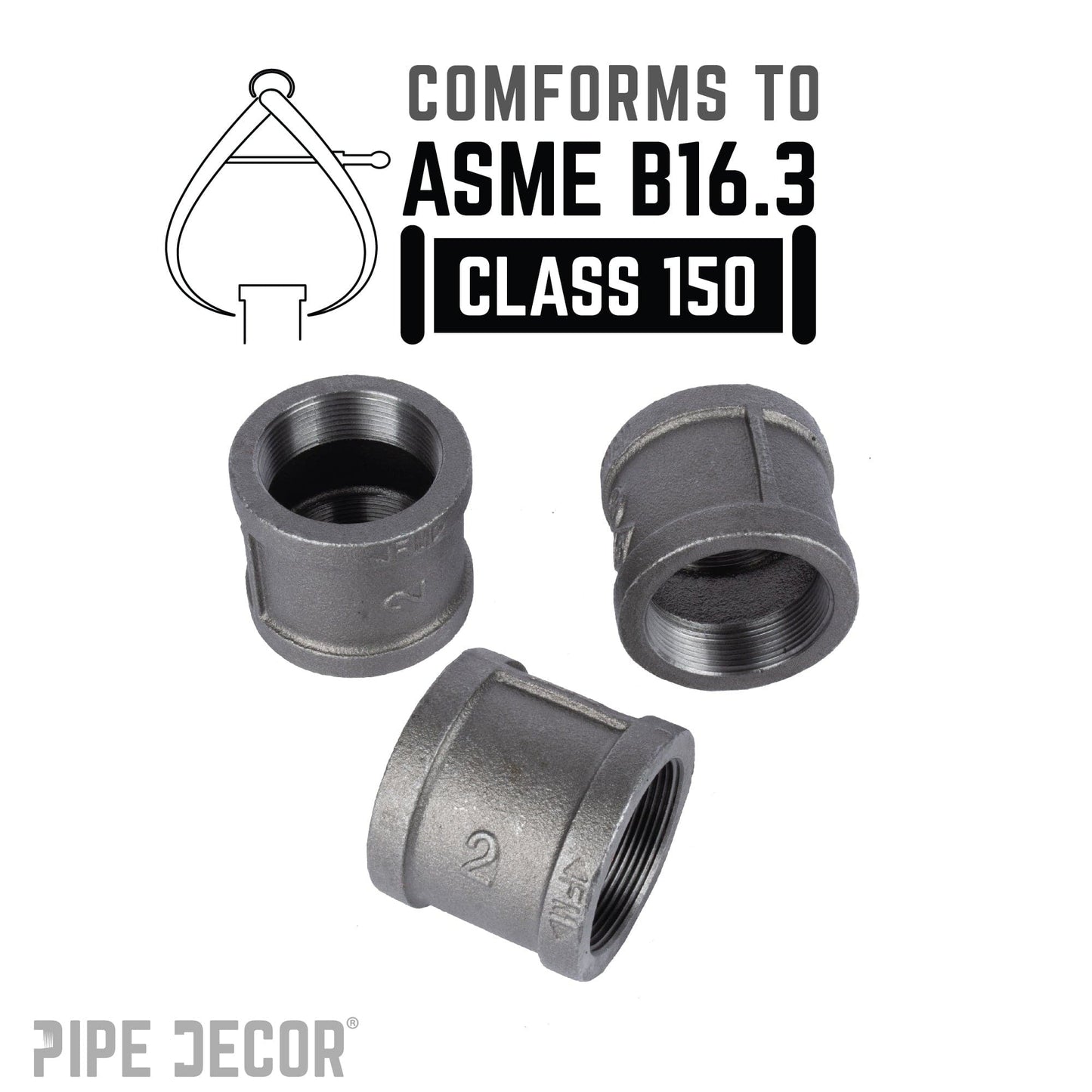 2 in. Black Coupling