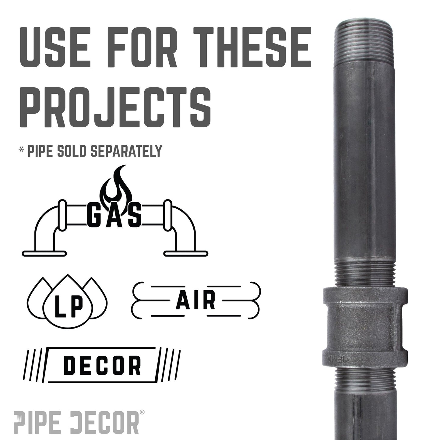 2 in. Black Coupling