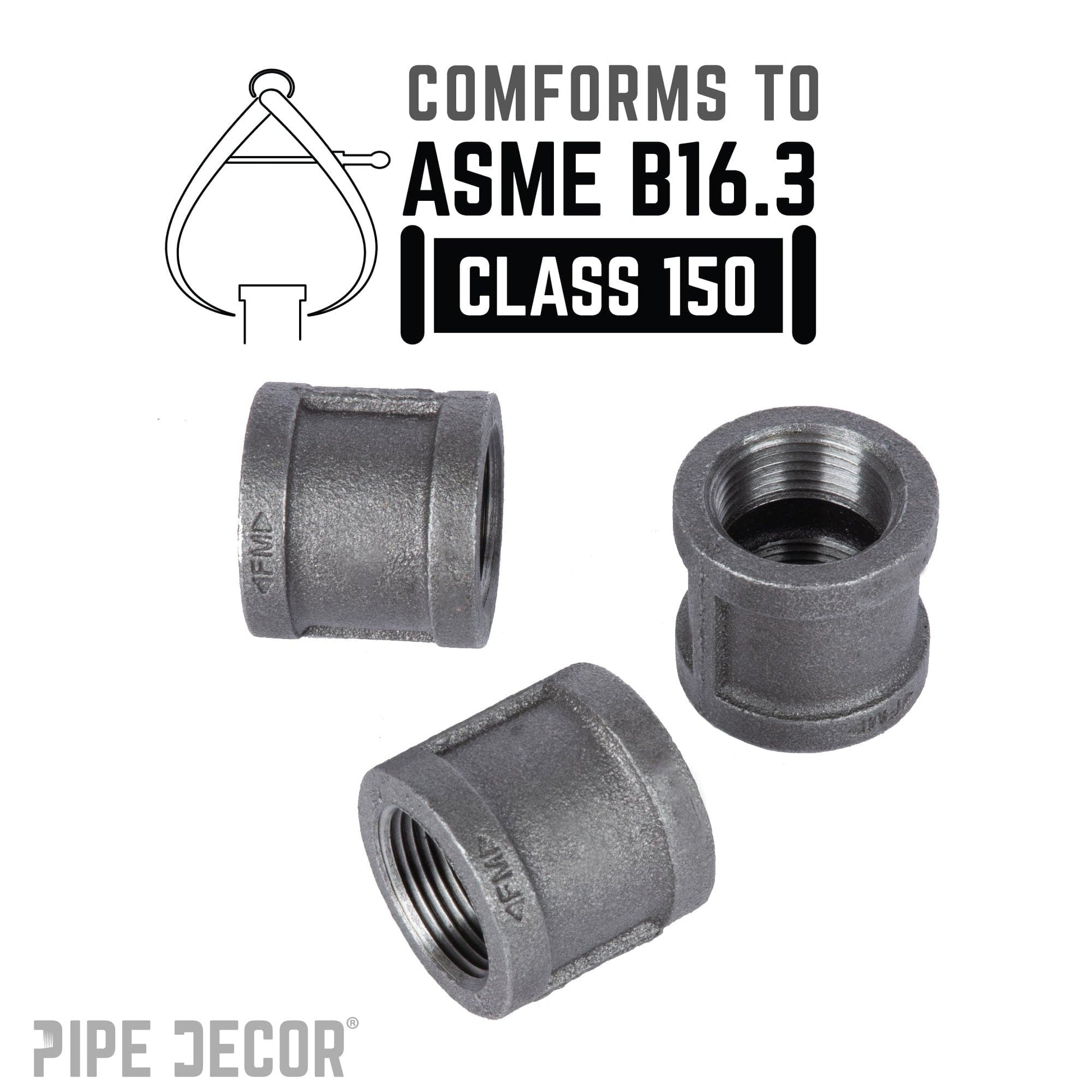 3/4 in. Black Coupling