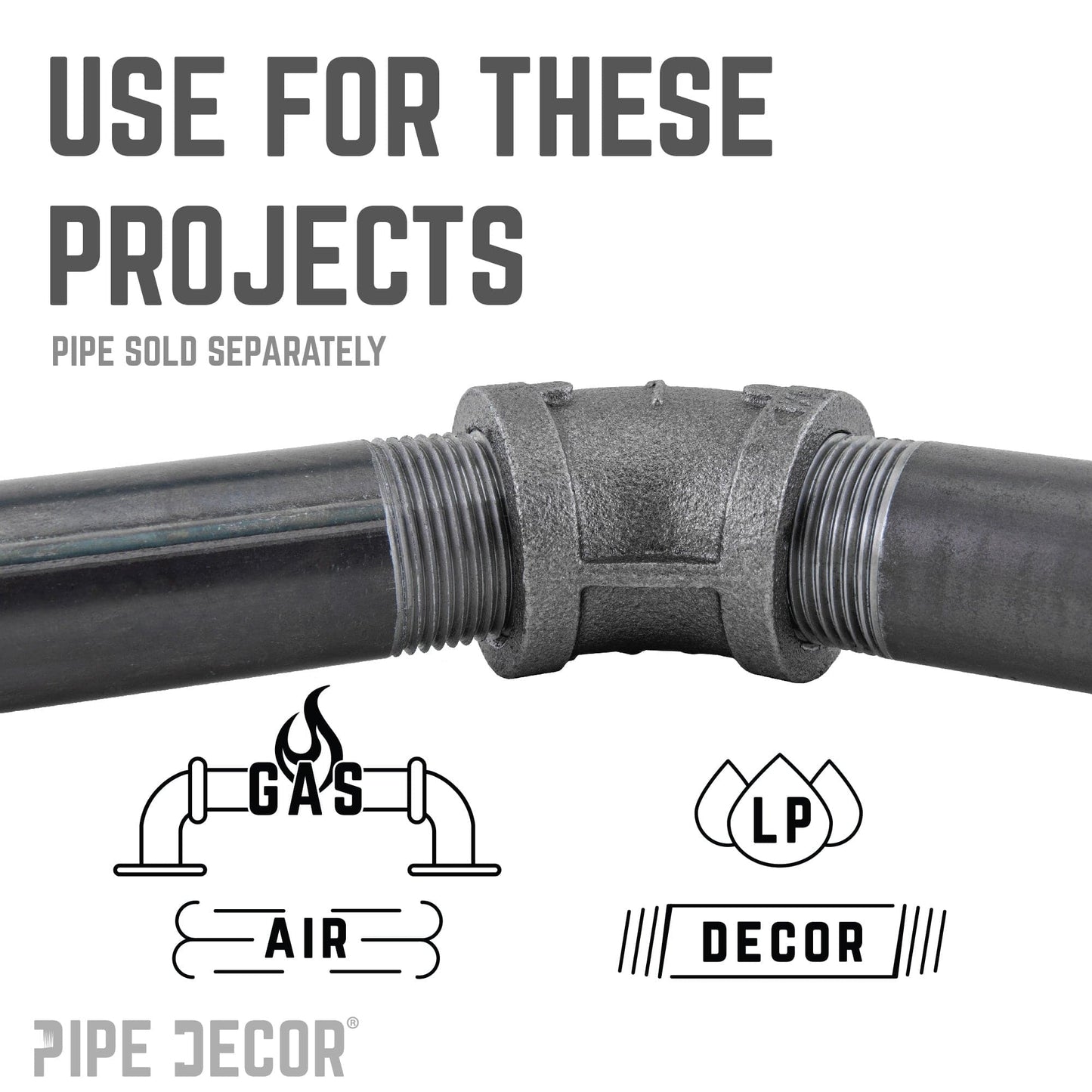 1 in. Black 45 Degree Elbow