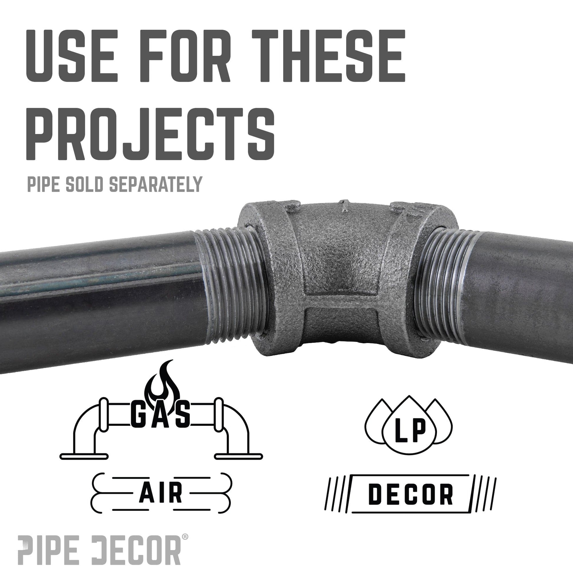 1 in. Black 45 Degree Elbow